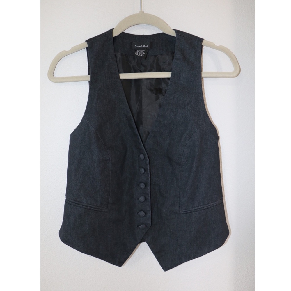 Central Park Denim Tuxedo Vest